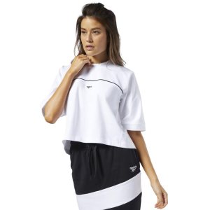 Koszulki Damskie Reebok Classic Advance Białe PL 32PNZTW